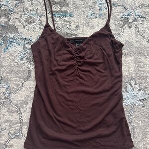 Forever 21 Brown Ruched Camisole Top - S